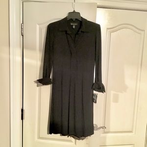 Black dress with collar and sleeves